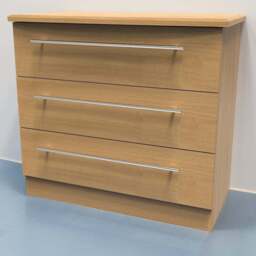 Crowndale Sherwood 3 Drawer Oak Chest of Drawers - Brown - Wilko - thumbnail 1