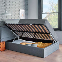Home Treats Double Grey Ottoman Bed with Mattress - Wilko - thumbnail 7