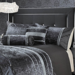 Intimates Rienzo Single Charcoal Diamante Duvet Set - Grey - Wilko - thumbnail 4