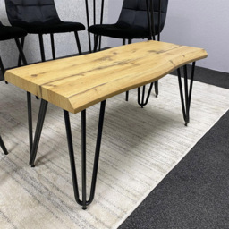 Kosy Koala 6 Seater Velvet Wooden Dining Set with Bench Black - Multi - Wilko - thumbnail 4