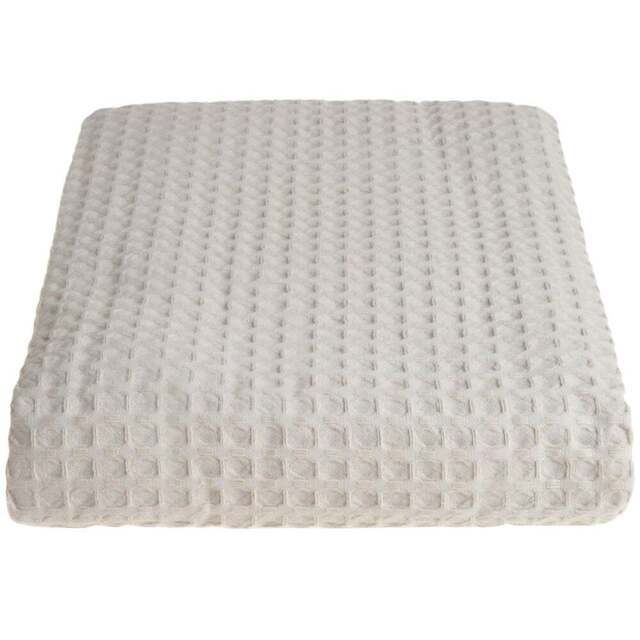 Allure Home Fashions Hotel Taupe Waffle Throw Blanket 225 x 250cm - Brown - Wilko - image 1