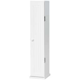 Costway Compact Freestanding Toilet Paper Holder - Size: 16 x 17 x 69cm - White - Wilko - thumbnail 1