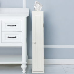 Costway Compact Freestanding Toilet Paper Holder - Size: 16 x 17 x 69cm - White - Wilko - thumbnail 3