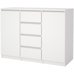 Florence Naia 2 Door 4 Drawer White Sideboard - Size: 90.7 x 120.8 x 50cm - Furniture To Go - Wilko - thumbnail 5