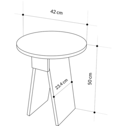 Decortie Chen Round Side Table with White Sculptural Base - Size: 50 x 42 x 42cm - Wilko - thumbnail 7