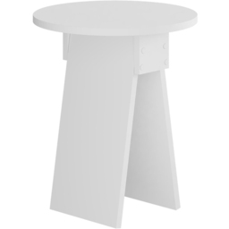 Decortie Chen Round Side Table with White Sculptural Base - Size: 50 x 42 x 42cm - Wilko - thumbnail 3