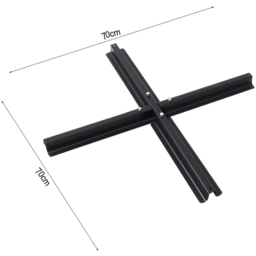 Living and Home Black Cantilever Parasol with Cross Base and Square Base 3m - White - Wilko - thumbnail 7