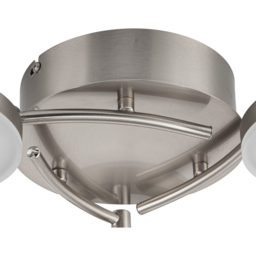Cosylyte Juni 3 Ring Matt Nickel LED Flush Ceiling Light - Size: 11.5 x 37.5 x 41cm - Silver - Wilko - thumbnail 6