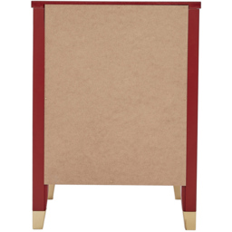 Palazzi 2 Drawer Red Wide Bedside Table - Wilko - thumbnail 5