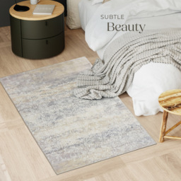 tectake Dalia Non Slip Washable Rug 150 x 80 x 0.6cm - Size: 0.6 x 80 x 150cm - Cream - Wilko - thumbnail 6