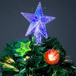 Shatchi Baubles and Stars Fibre Optic Artificial Christmas Tree 3ft - Green - Wilko - thumbnail 3