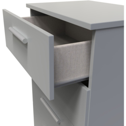 Crowndale Contrast 4 Drawer Dusk Grey Midi Chest of Drawers Ready Assembled - Wilko - thumbnail 7
