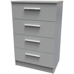 Crowndale Contrast 4 Drawer Dusk Grey Midi Chest of Drawers Ready Assembled - Wilko - thumbnail 5