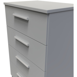 Crowndale Contrast 4 Drawer Dusk Grey Midi Chest of Drawers Ready Assembled - Wilko - thumbnail 6