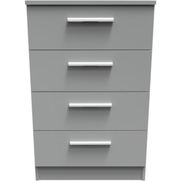 Crowndale Contrast 4 Drawer Dusk Grey Midi Chest of Drawers Ready Assembled - Wilko - thumbnail 3
