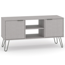 Augusta 2 Door Grey Flat Screen TV Unit - Size: 39 x 114 x 57cm - Wilko - thumbnail 4