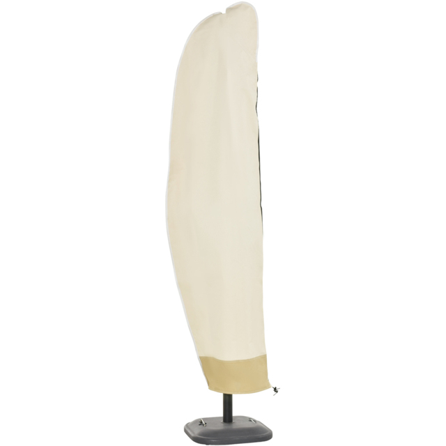 Outsunny White Deluxe Outdoor Parasol Cover - Size: 2m - Cream - Wilko - image 1