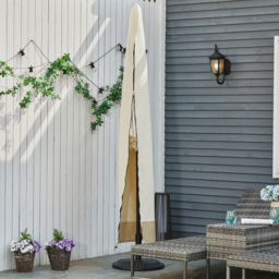 Outsunny White Deluxe Outdoor Parasol Cover - Size: 2m - Cream - Wilko - thumbnail 3