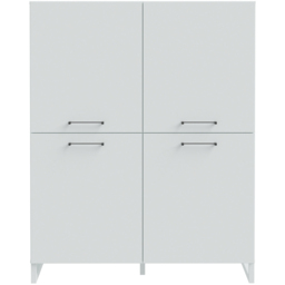 Florence Sali 4 Door Light Grey Highboard - Size: 138.6 x 109.9 x 41.1cm - Wilko - thumbnail 4