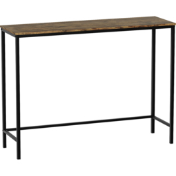 Vida Designs Brooklyn Dark Wood Industrial Console Table - Size: 30 x 100 x 74cm - Brown - Wilko - thumbnail 3