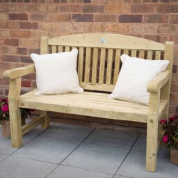 Forest Garden Harvington Bench - Size: 2 Seater - Brown - Wilko - thumbnail 1