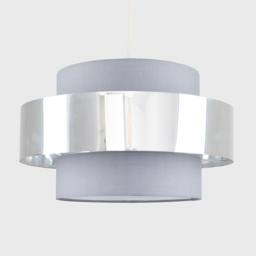 ValueLights Matildo Grey and Chrome Halo Pendant Shade - Size: 15 x 21 x 15cm - Wilko - thumbnail 3