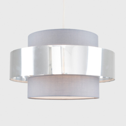 ValueLights Matildo Grey and Chrome Halo Pendant Shade - Size: 15 x 21 x 15cm - Wilko - thumbnail 4