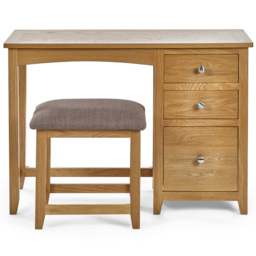 Julian Bowen Mallory Dressing Table Set - Size: 44 x 107 x 75cm - Brown - Wilko - thumbnail 3