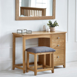 Julian Bowen Mallory Dressing Table Set - Size: 44 x 107 x 75cm - Brown - Wilko - thumbnail 6