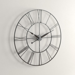 Living and Home Dark Grey Large Vintage Cut Out Metal Wall Clock 60cm - Size: 60 x 62 x 5cm - Charcoal Grey - Wilko - thumbnail 7
