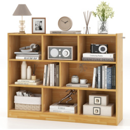 Costway 8 Cube Yellow Wooden Bookcase - Size: 8 Shelf - Wilko - thumbnail 4
