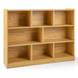 Costway 8 Cube Yellow Wooden Bookcase - Size: 8 Shelf - Wilko - thumbnail 3