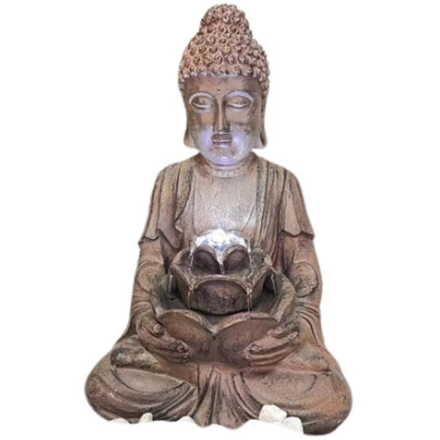 Tranquillity Andaman Oriental LED Water Feature - Size: 48 x 30 x 28cm - Grey - Wilko - image 1