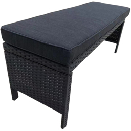 Furniture One Brown Rattan Garden Bench - Grey - Wilko - thumbnail 3