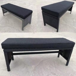 Furniture One Brown Rattan Garden Bench - Grey - Wilko - thumbnail 6