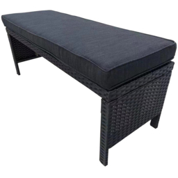 Furniture One Brown Rattan Garden Bench - Grey - Wilko - thumbnail 4