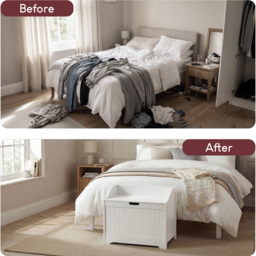 Bath Vida Priano Laundry Chest - Size: 58 x 56 x 38cm - Wilko - thumbnail 6