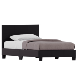 Vida Designs Lisbon Single Black Faux Leather Bed Frame - Wilko - thumbnail 3