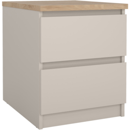 Florence Naia 2 Drawer Cashmere Jackson Hickory Bedside Table - Brown - Furniture To Go - Wilko - thumbnail 3