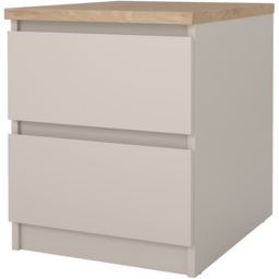 Florence Naia 2 Drawer Cashmere Jackson Hickory Bedside Table - Brown - Furniture To Go - Wilko - thumbnail 5
