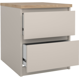 Florence Naia 2 Drawer Cashmere Jackson Hickory Bedside Table - Brown - Furniture To Go - Wilko - thumbnail 6