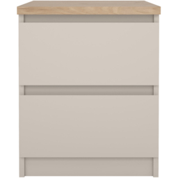 Florence Naia 2 Drawer Cashmere Jackson Hickory Bedside Table - Brown - Furniture To Go - Wilko - thumbnail 4