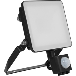 V-TAC 30W Black Cool White LED Floodlight with PIR Sensor - Size: 22.4 x 18.4 x 8.8cm - Wilko