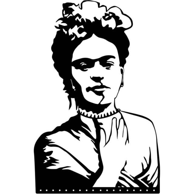 Decortie Black Metal Frida Wall Art No 15 - Size: 49 x 32 x 0.3cm - Wilko - image 1