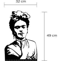 Decortie Black Metal Frida Wall Art No 15 - Size: 49 x 32 x 0.3cm - Wilko - thumbnail 5