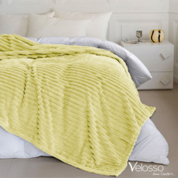 Velosso Bellissima Lemon Plush Throw 200 x 240cm - Size: 200 x 240 x 1cm - Wilko - thumbnail 6