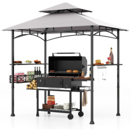 Costway 2.4 x 1.5m Grey 2 Tier Outdoor Grill Gazebo - Size: 150 x 29 x 23cm - Wilko - thumbnail 4