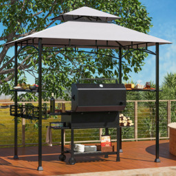 Costway 2.4 x 1.5m Grey 2 Tier Outdoor Grill Gazebo - Size: 150 x 29 x 23cm - Wilko - thumbnail 1