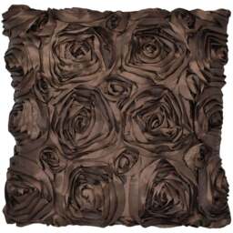 Intimates Shimmer Rose Chocolate Filled Cushion 43 x 43cm 2 Pack - Brown - Wilko