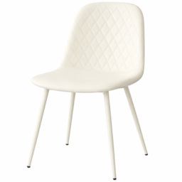 Kosy Koala Set of 4 Cream Faux Leather Gem Pattern Dining Chair - Wilko - thumbnail 3